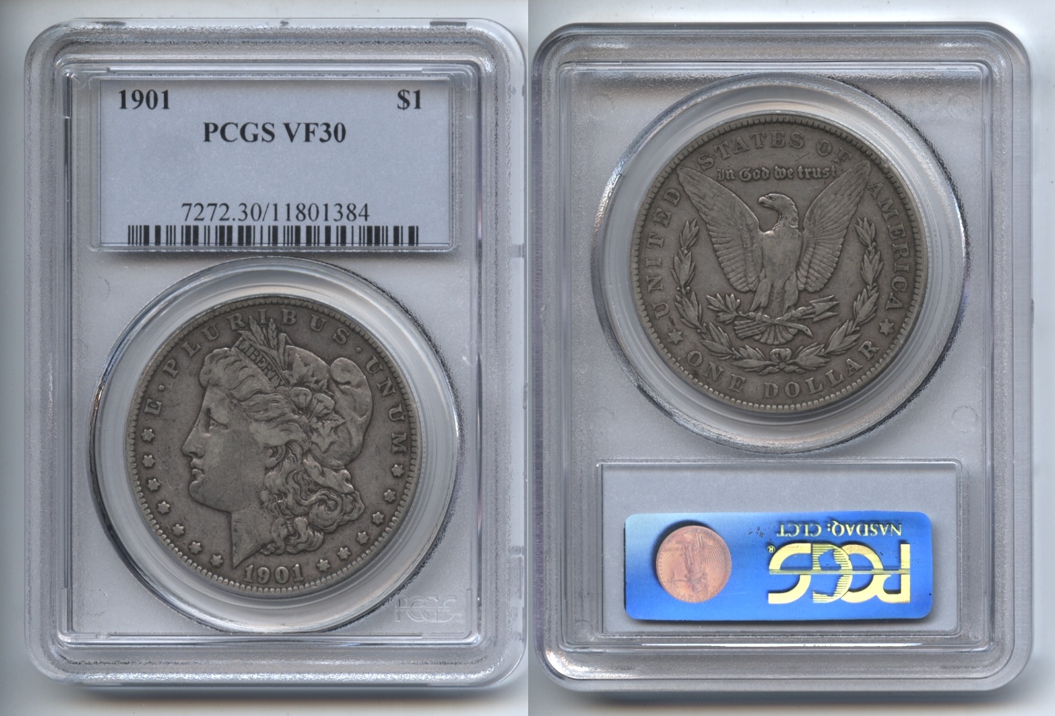1901 Morgan Silver Dollar PCGS VF-30