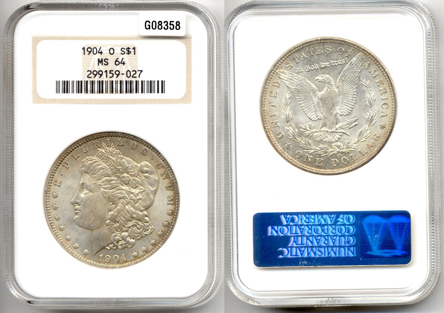 1904-O Morgan Silver Dollar NGC MS-64