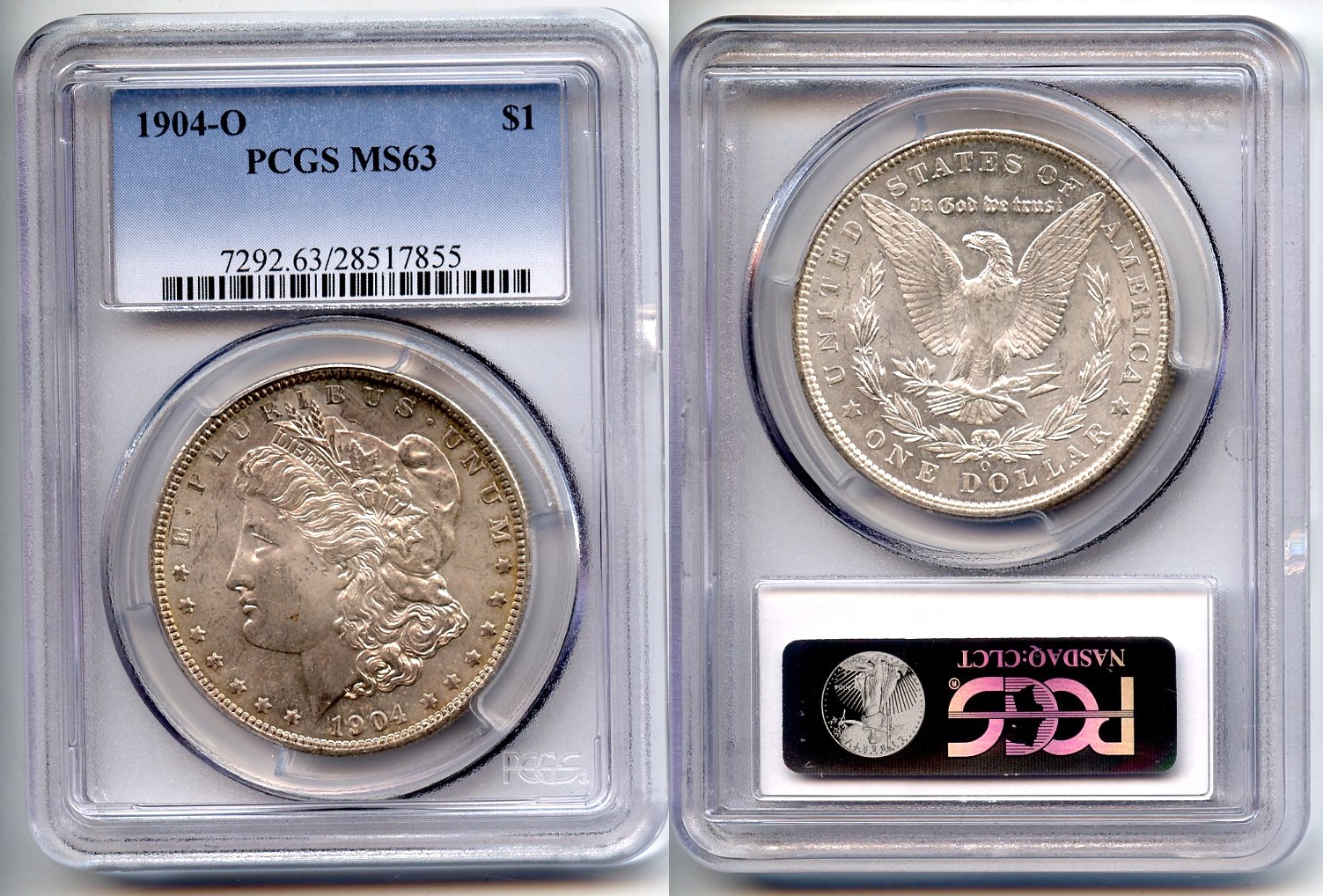 1904-O Morgan Silver Dollar PCGS MS-63 #b