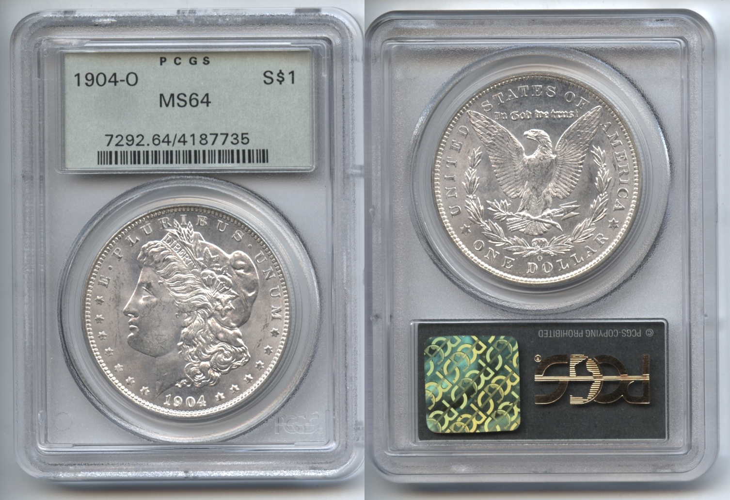 1904-O Morgan Silver Dollar PCGS MS-64 VAM-21 Doubled 0 and Profile, High O