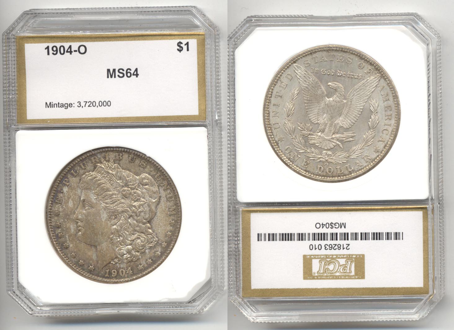 1904-O Morgan Silver Dollar PCI MS-64
