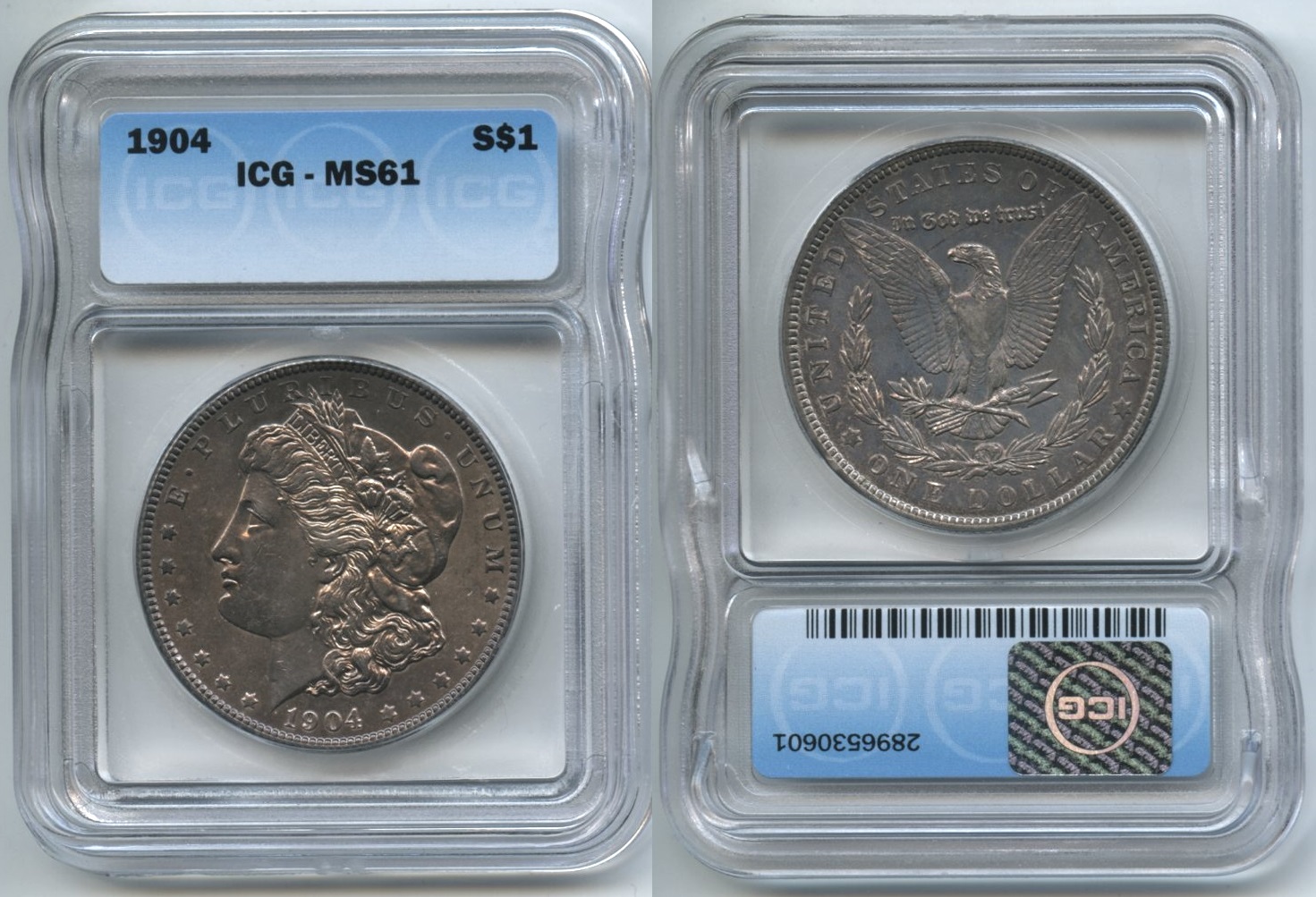 1904 Morgan Silver Dollar ICG MS-61