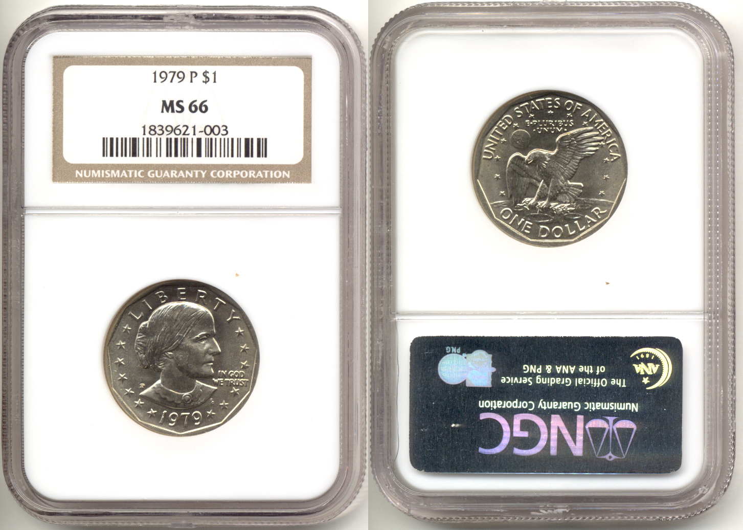 1979-P Susan Anthony Silver Dollar NGC MS-66