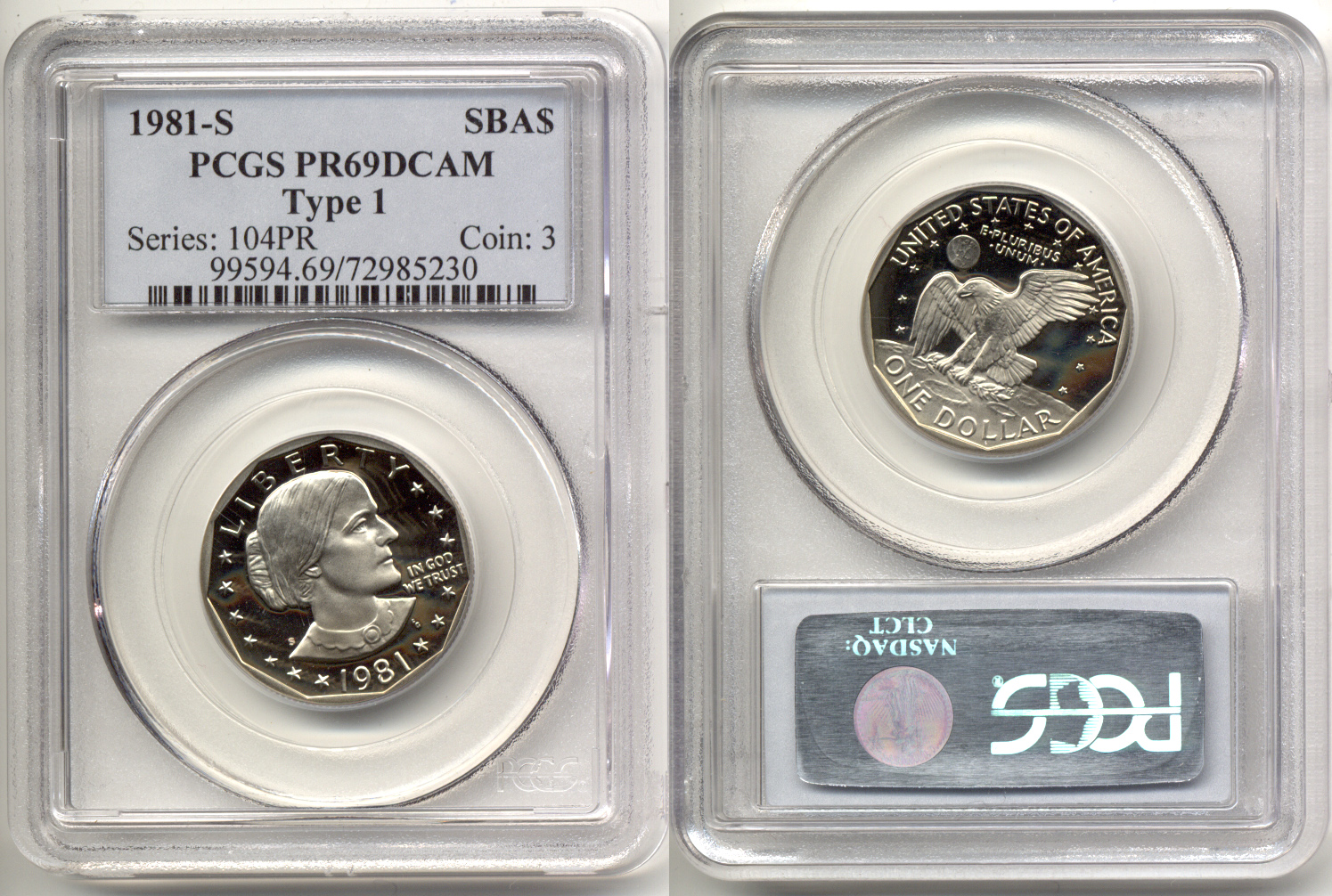 1981-S Type 1 Susan Anthony Silver Dollar PCGS Proof-69 Deep Cameo a