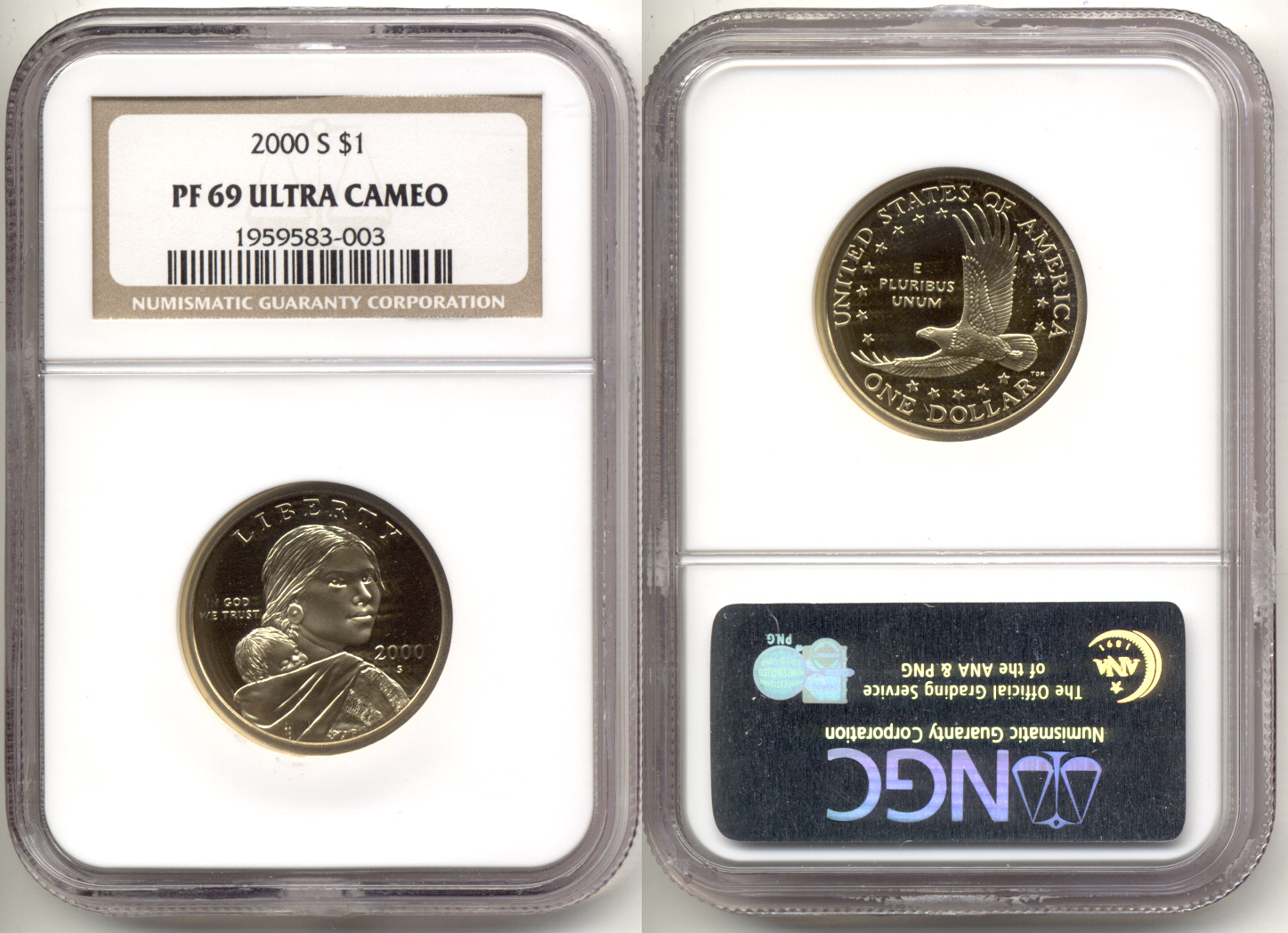 2000-S Sacagawea Dollar NGC Proof-69 Ultra Cameo
