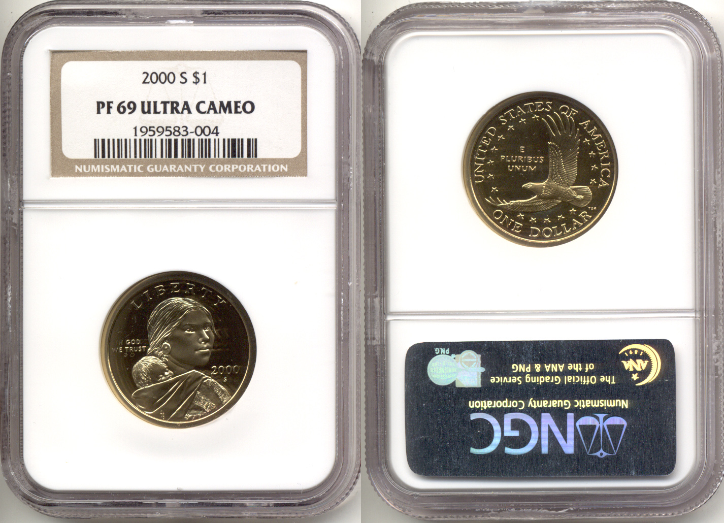 2000-S Sacagawea Dollar NGC Proof-69 Ultra Cameo a