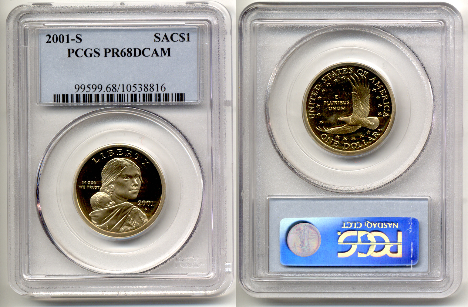 2001-S Sacagawea Dollar PCGS Proof-68 Deep Cameo