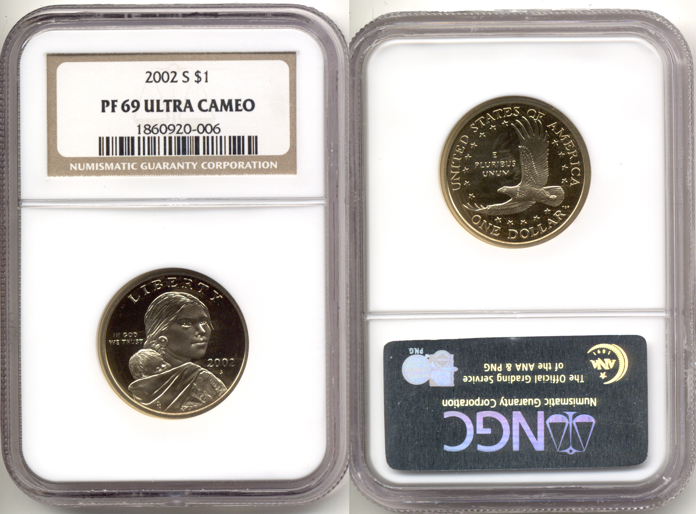 2002-S Sacagawea Dollar NGC Proof-69 Ultra Cameo