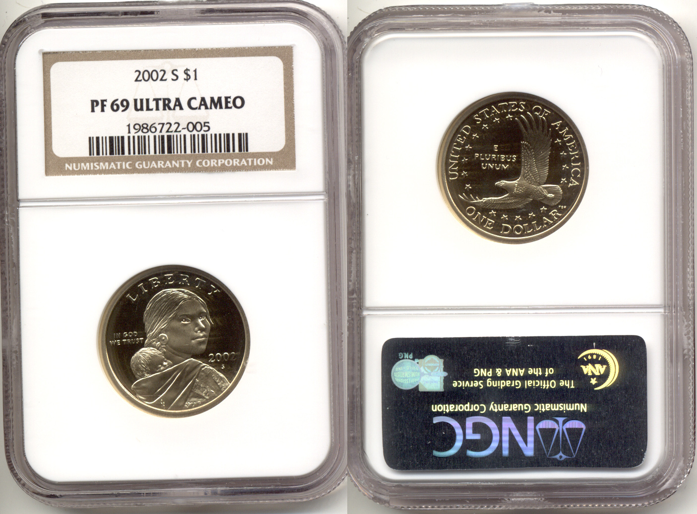 2002-S Sacagawea Dollar NGC Proof-69 Ultra Cameo a
