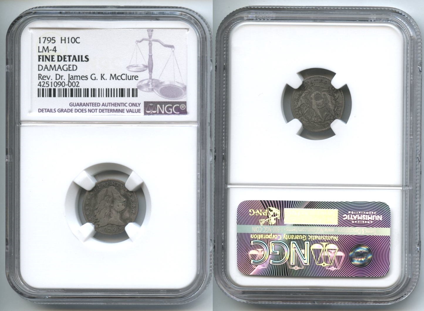 1795 Flowing Hair Half Dime NGC Fine Details