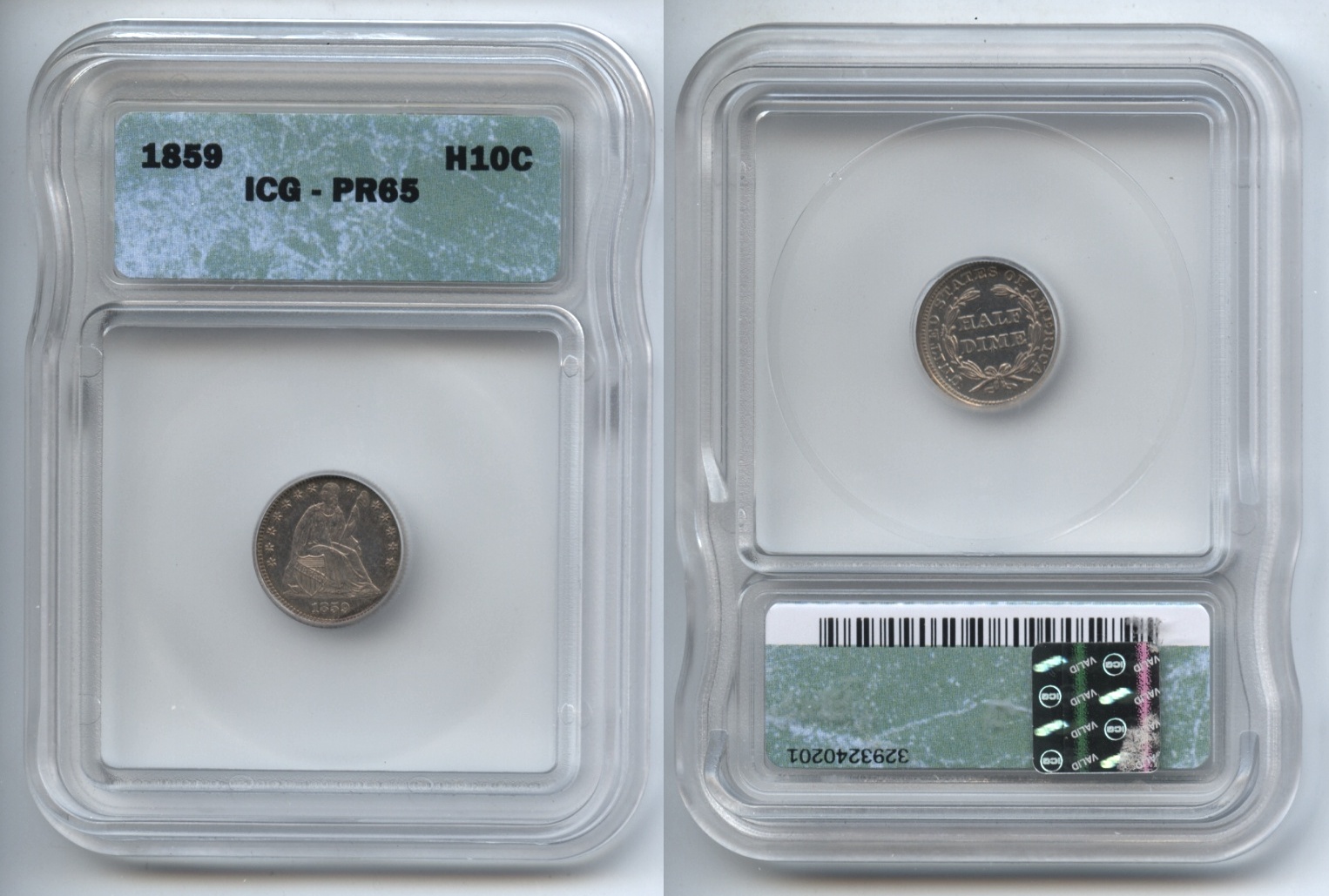1859 Seated Liberty Half Dime ICG Proof-65
