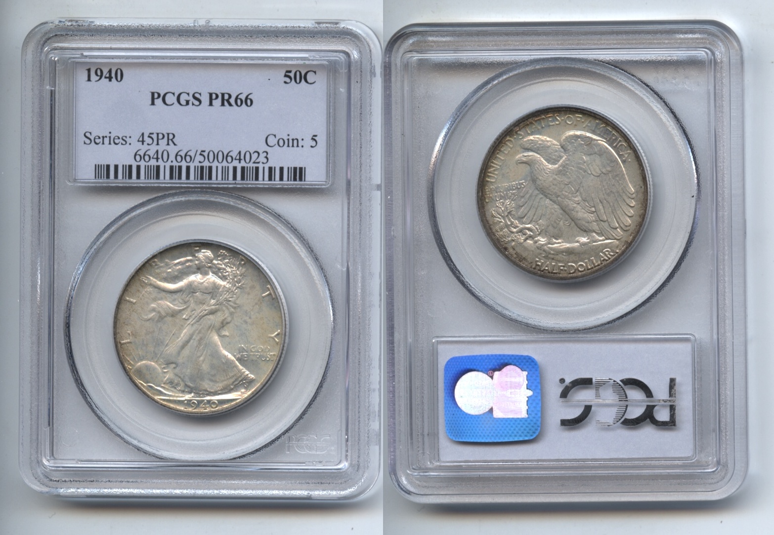1940 Walking Liberty Half Dollar PCGS Proof-66