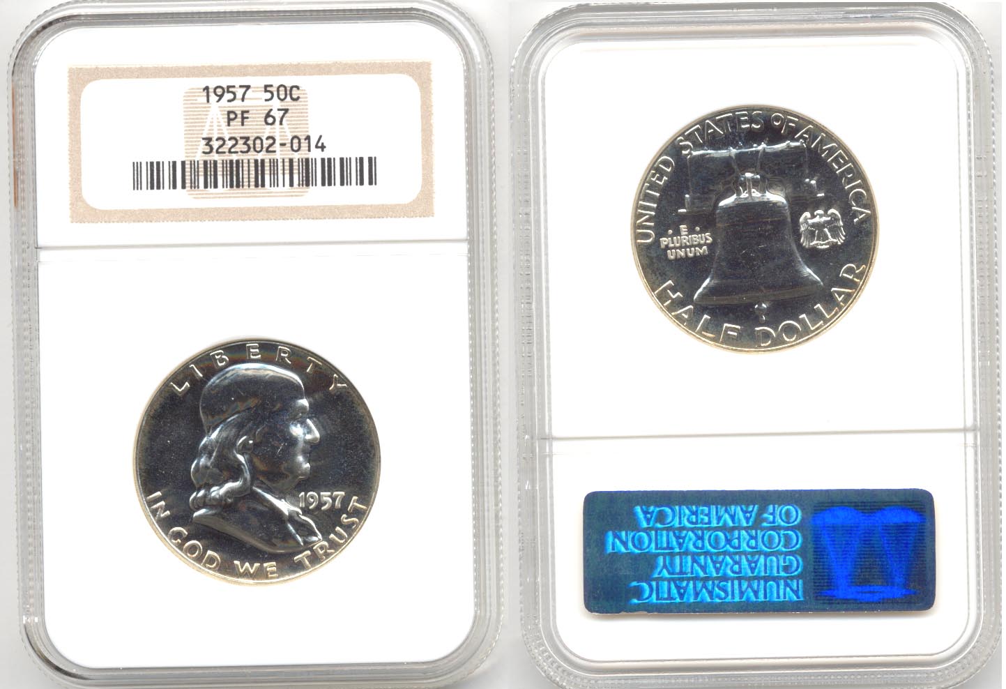 1957 Franklin Half Dollar NGC Proof-67 a