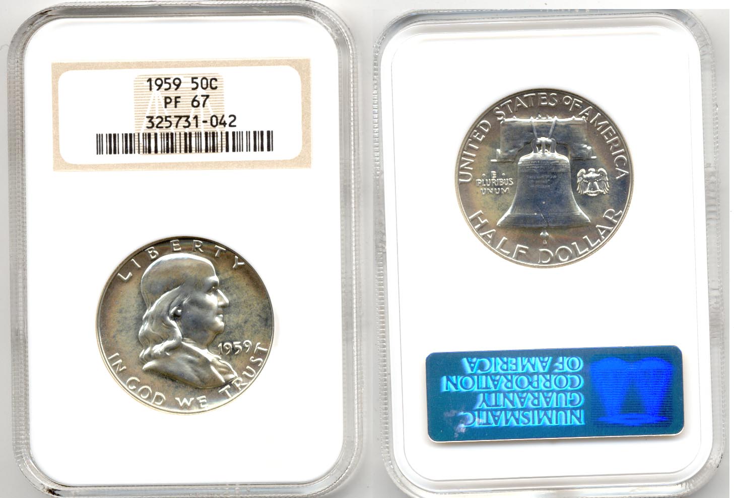 1959 Franklin Half Dollar NGC Proof-67 a
