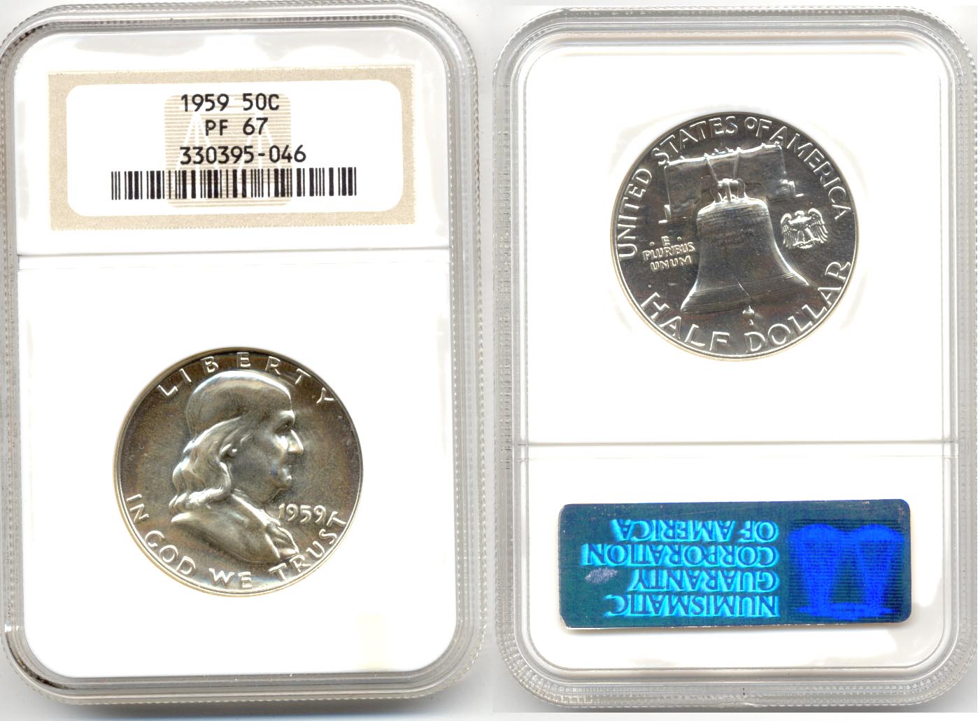 1959 Franklin Half Dollar NGC Proof-67 b