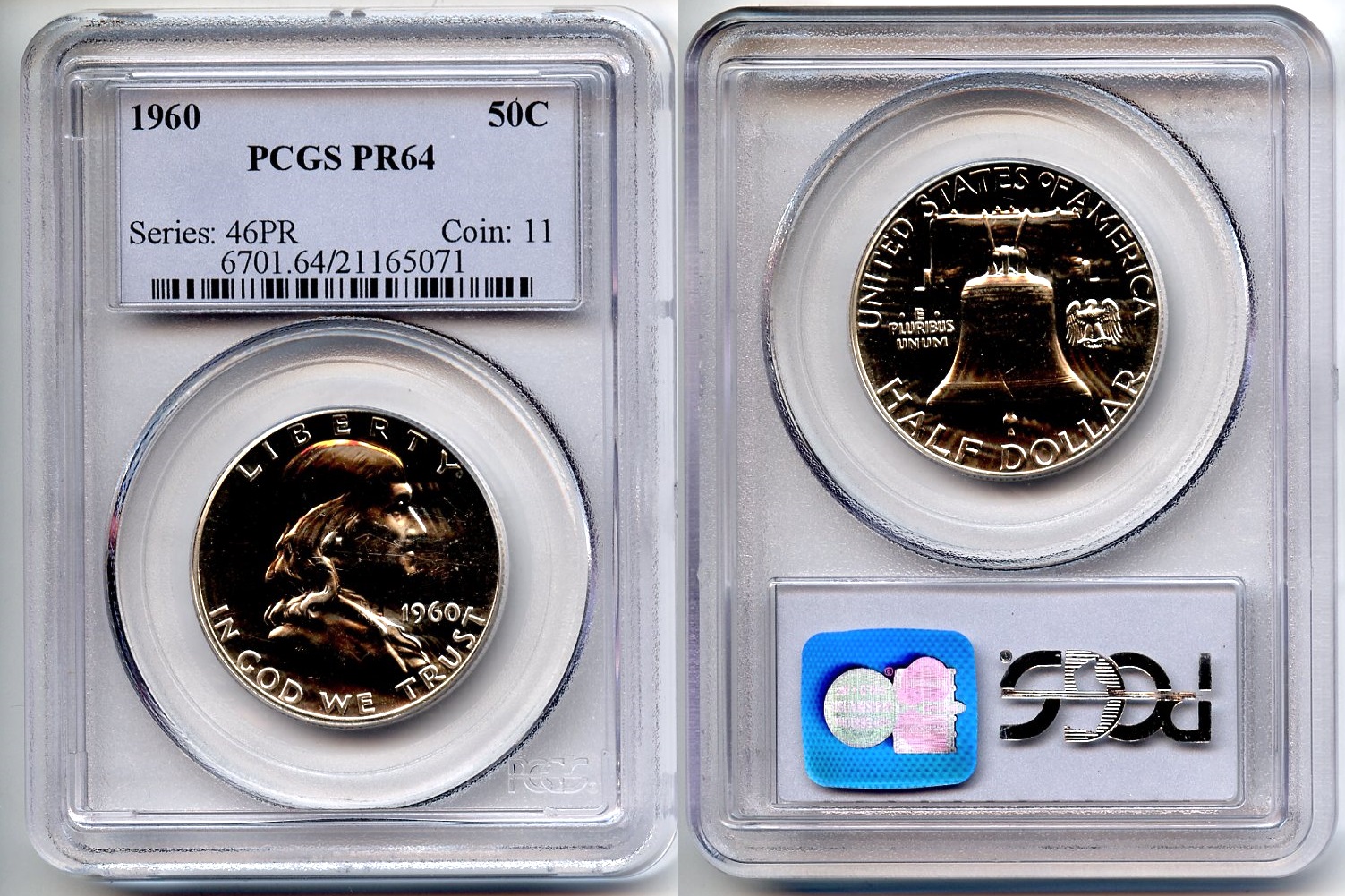 1960 Franklin Half Dollar PCGS Proof-64