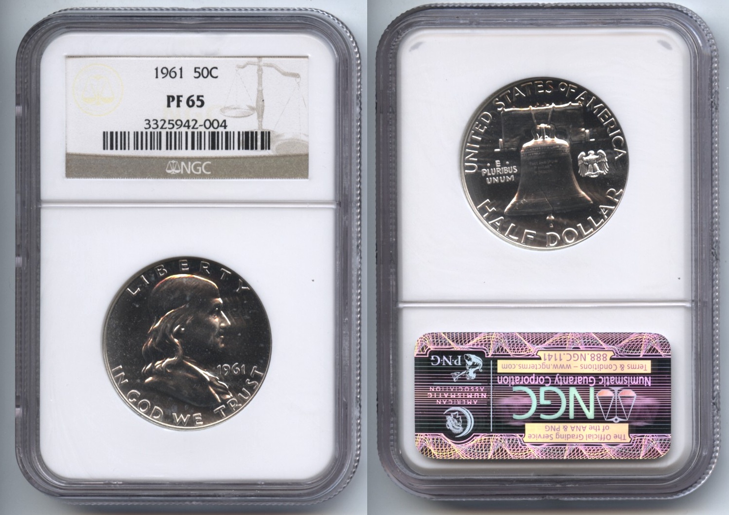 1961 Franklin Half Dollar NGC Proof-65