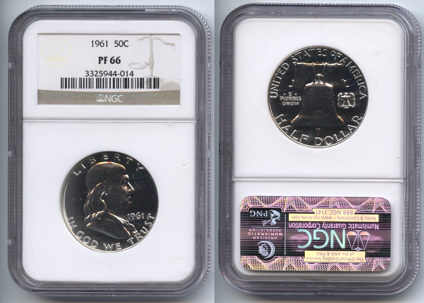 1961 Franklin Half Dollar NGC Proof-66