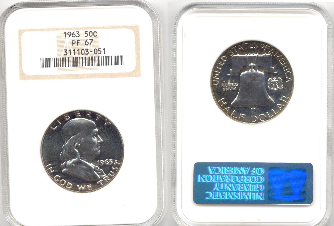 1963 Franklin Half Dollar NGC Proof-67 a