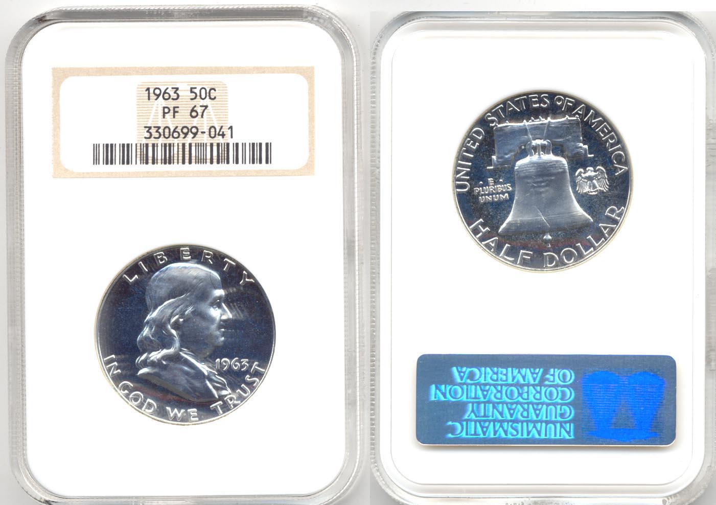 1963 Franklin Half Dollar NGC Proof-67 c