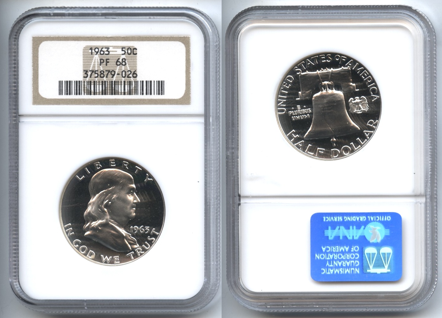 1963 Franklin Half Dollar NGC Proof-68