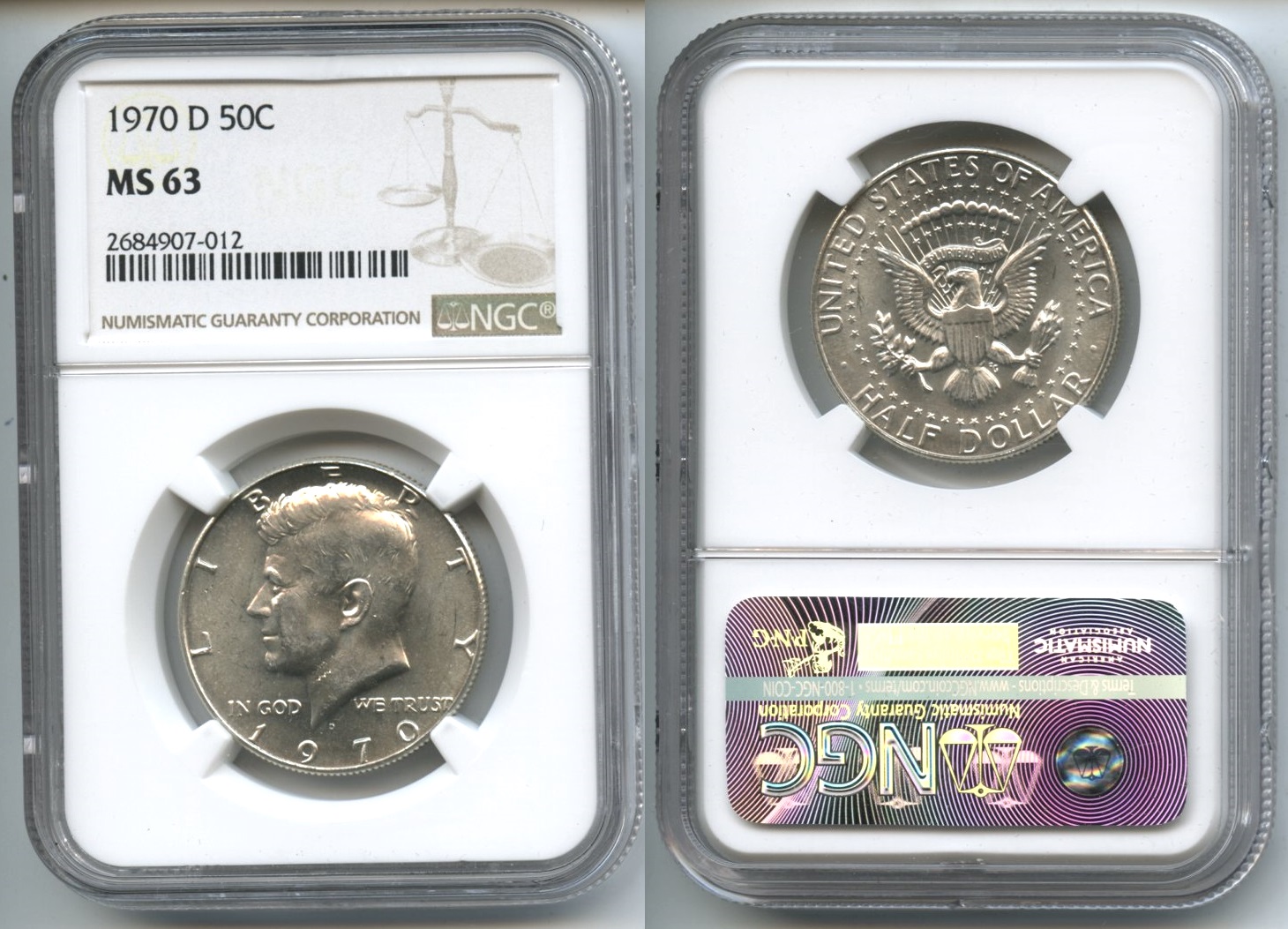 1970-D Kennedy Half Dollar NGC MS-63