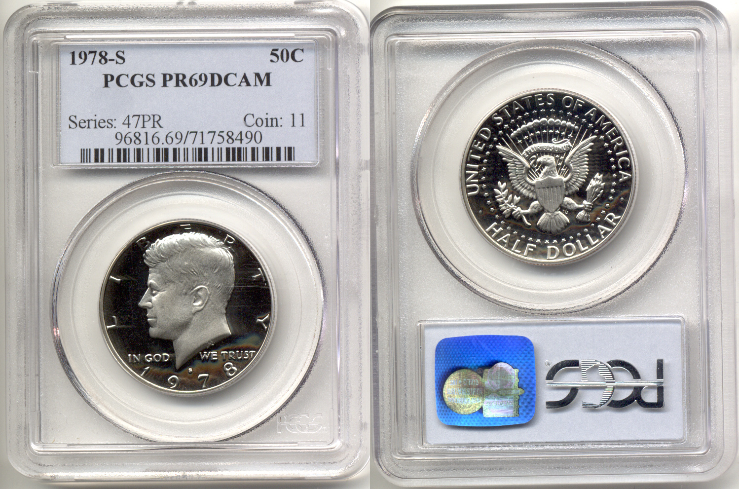 1978-S Kennedy Half Dollar PCGS Proof-69 Deep Cameo a