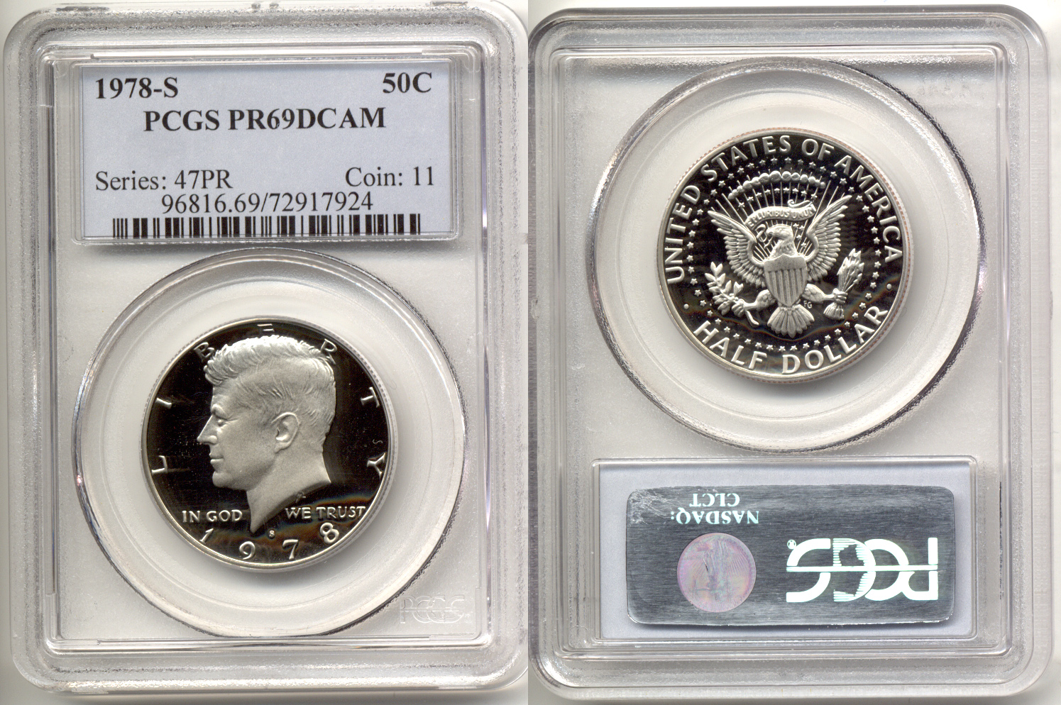 1978-S Kennedy Half Dollar PCGS Proof-69 Deep Cameo d