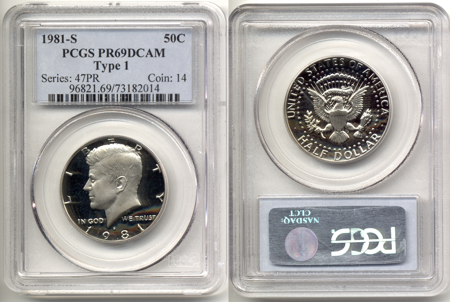 1981-S Type 1 Kennedy Half Dollar PCGS Proof-69 Deep Cameo a