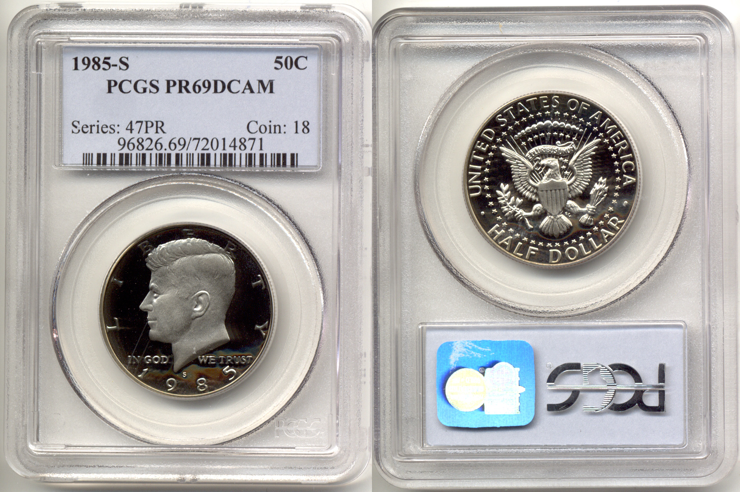 1985-S Kennedy Half Dollar PCGS Proof-69 Deep Cameo b