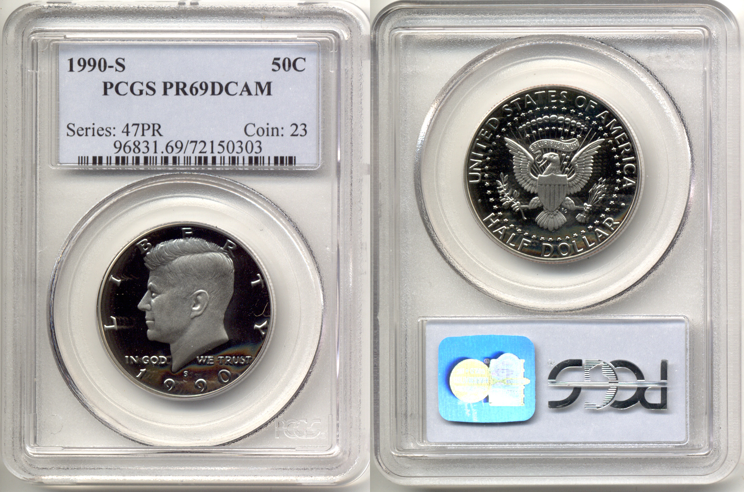 1990-S Kennedy Half Dollar PCGS Proof-69 Deep Cameo