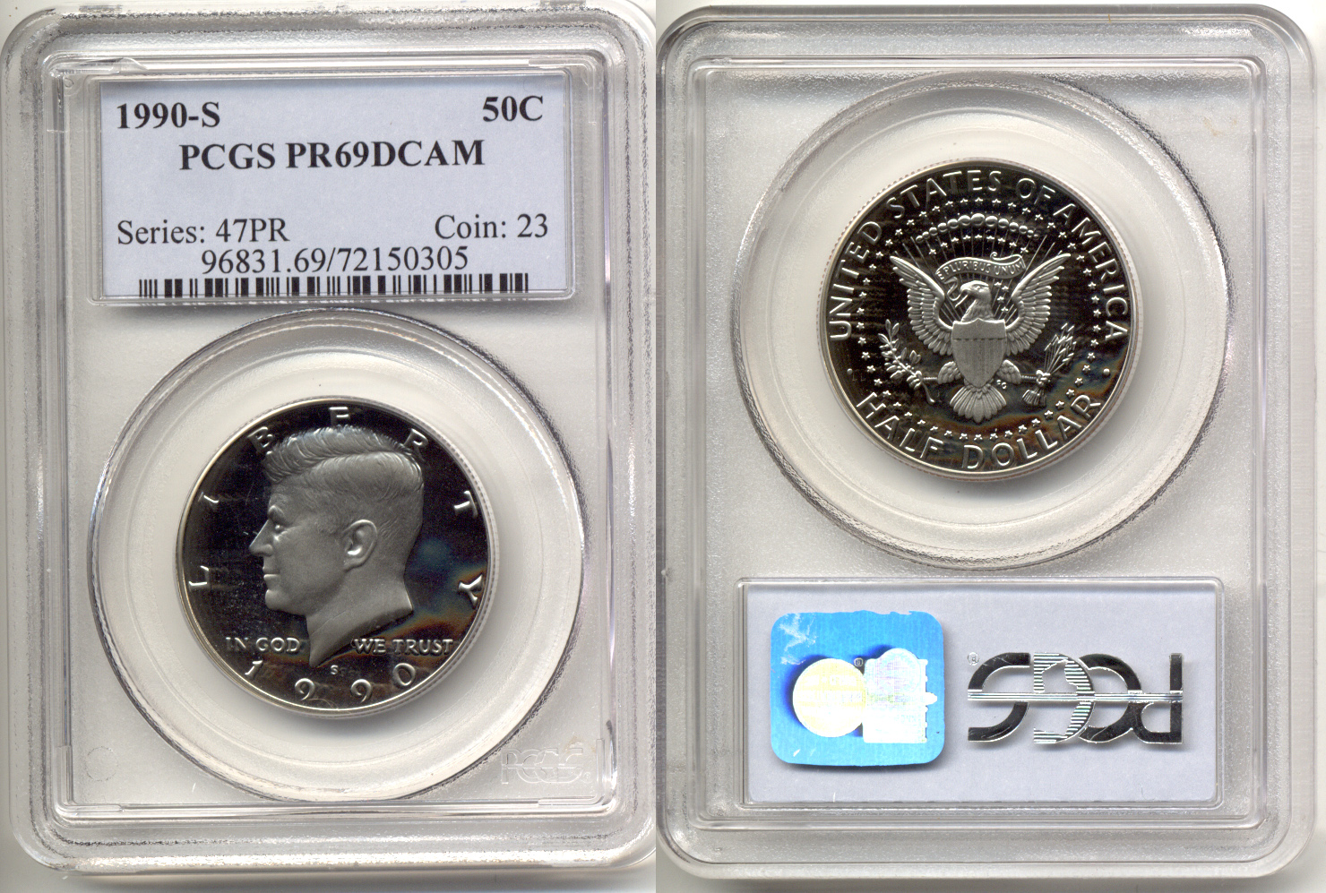 1990-S Kennedy Half Dollar PCGS Proof-69 Deep Cameo b