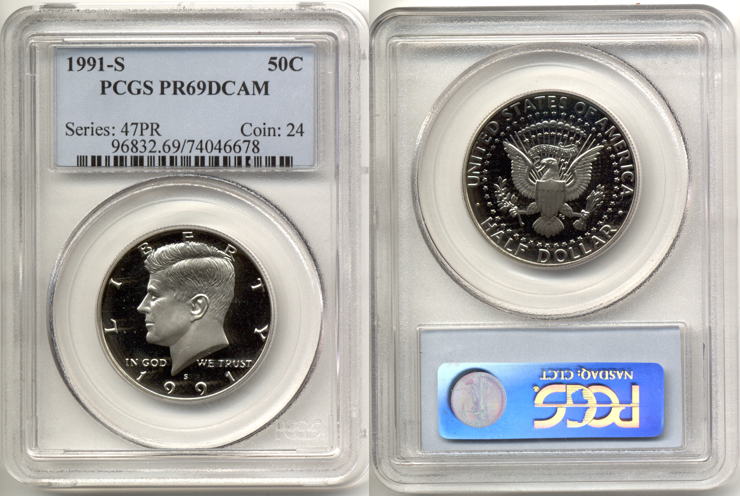 1991-S Kennedy Half Dollar PCGS Proof-69 Deep Cameo d