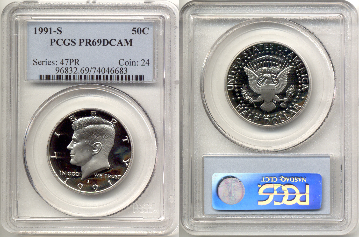 1991-S Kennedy Half Dollar PCGS Proof-69 Deep Cameo e