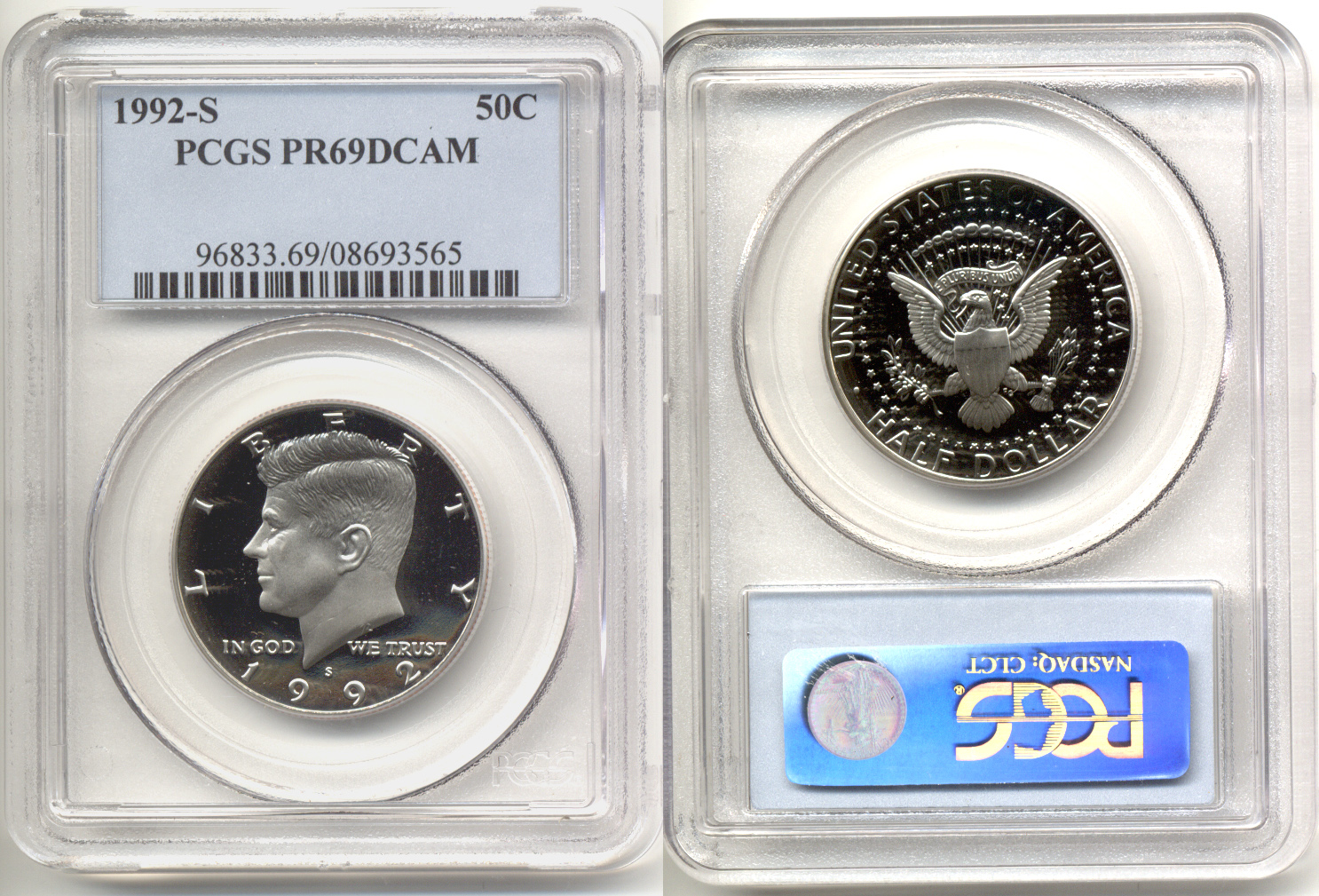 1992-S Clad Kennedy Half Dollar PCGS Proof-69 Deep Cameo a