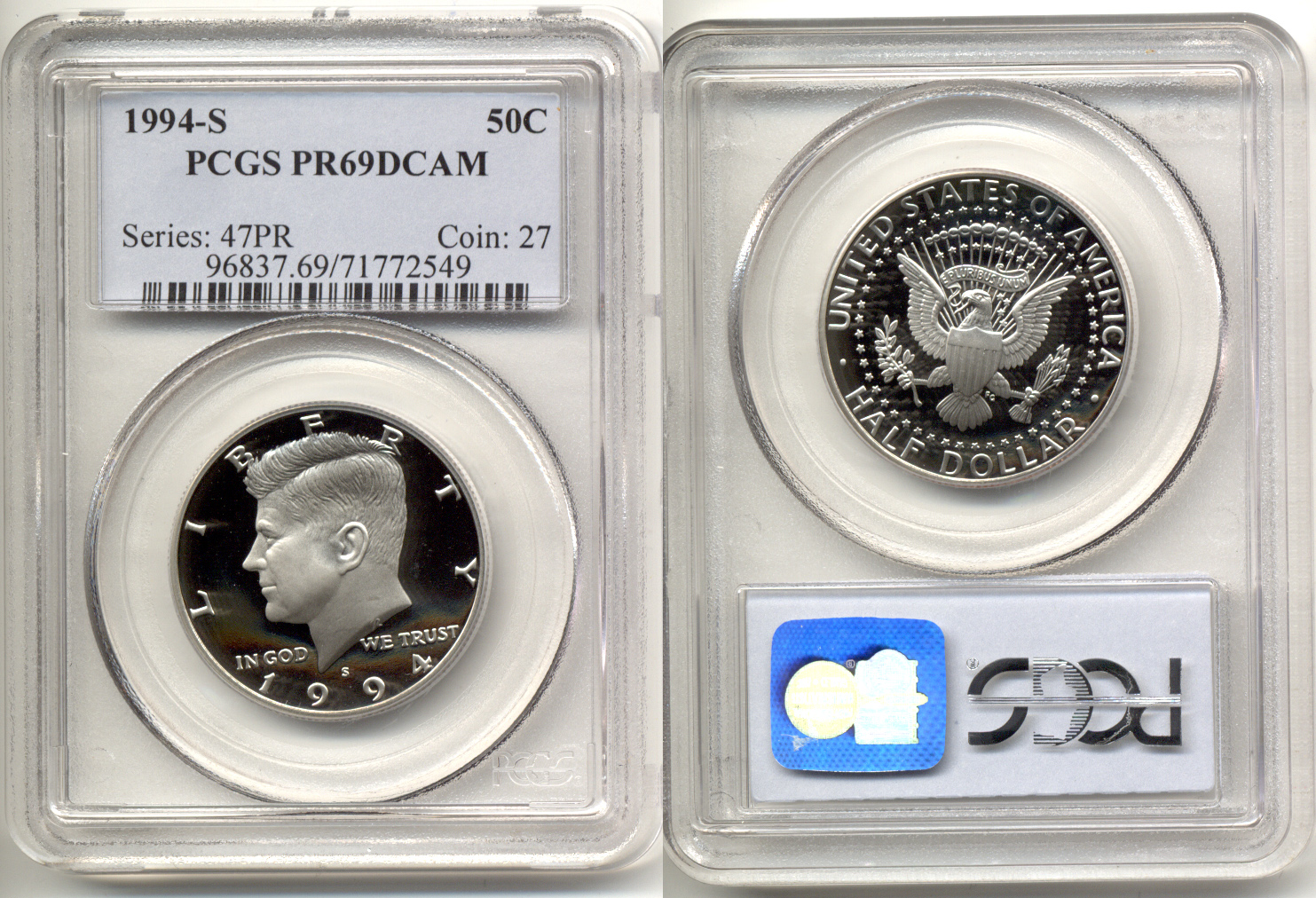 1994-S Clad Kennedy Half Dollar PCGS Proof-69 Deep Cameo a