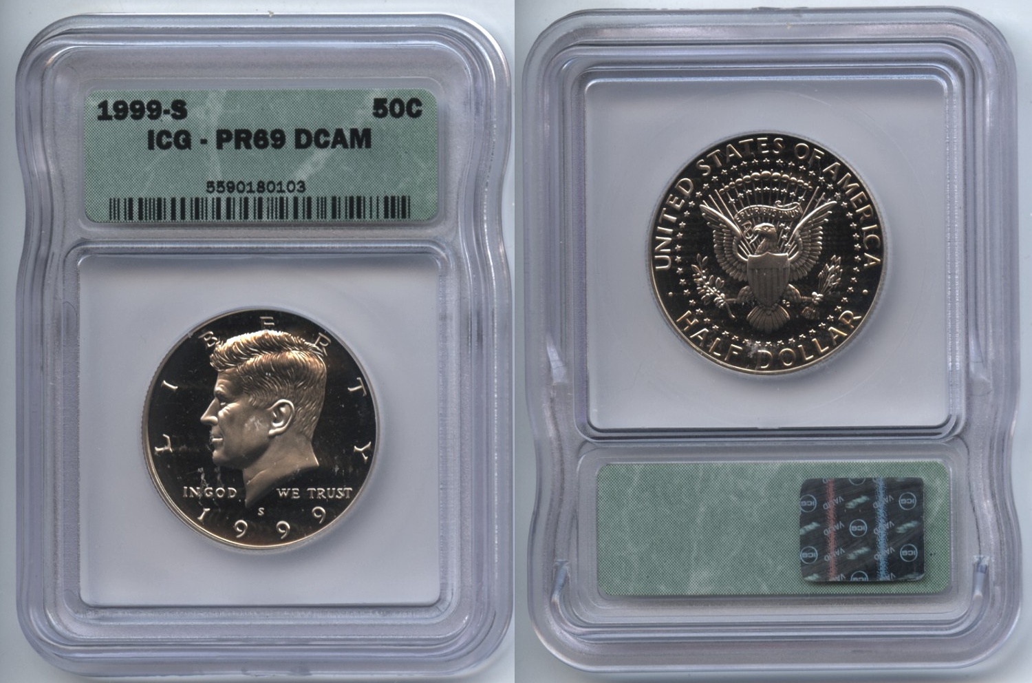 1999-S Clad Kennedy Half Dollar ICG Proof-69 Deep Cameo #e
