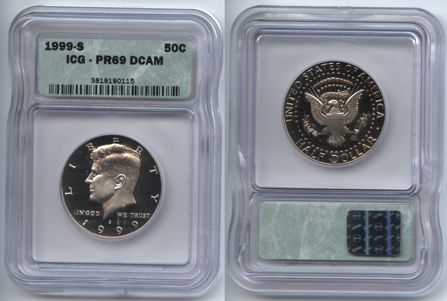 1999-S Clad Kennedy Half Dollar ICG Proof-69 Deep Cameo #i