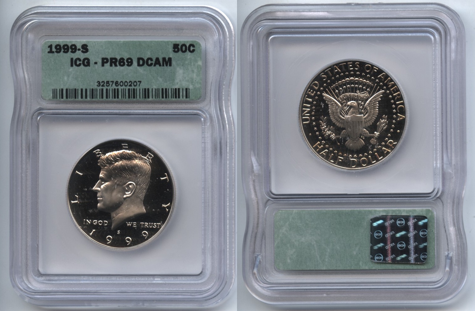 1999-S Clad Kennedy Half Dollar ICG Proof-69 Deep Cameo #k