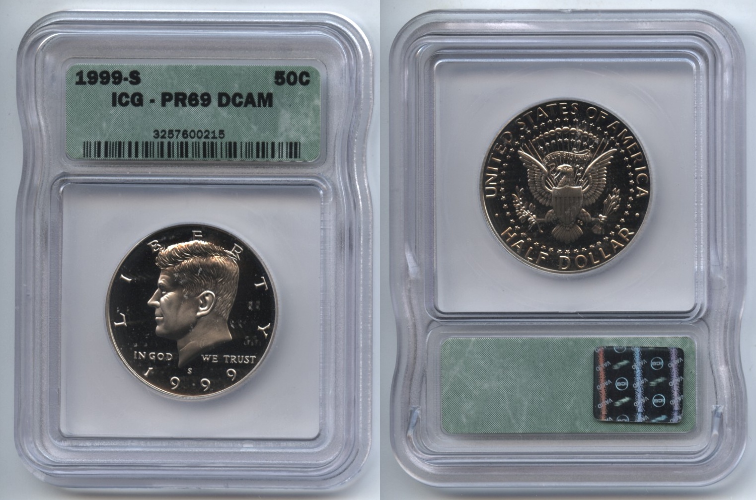 1999-S Clad Kennedy Half Dollar ICG Proof-69 Deep Cameo #m