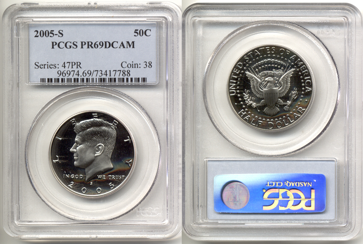 2005-S Clad Kennedy Half Dollar PCGS Proof-69 Deep Cameo a
