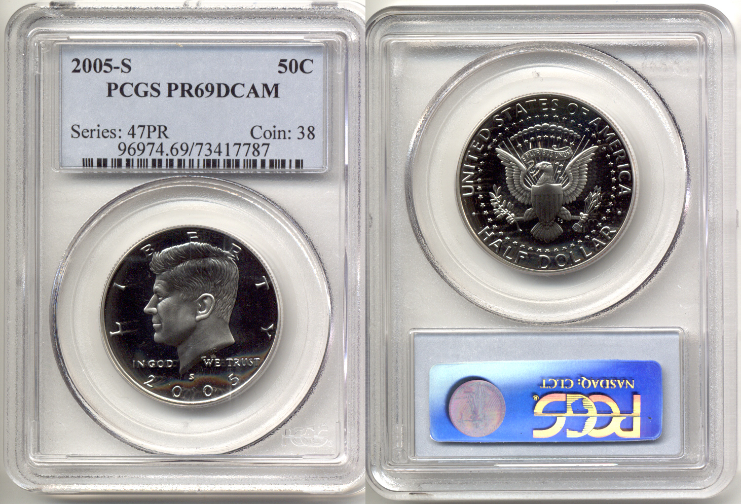 2005-S Clad Kennedy Half Dollar PCGS Proof-69 Deep Cameo b