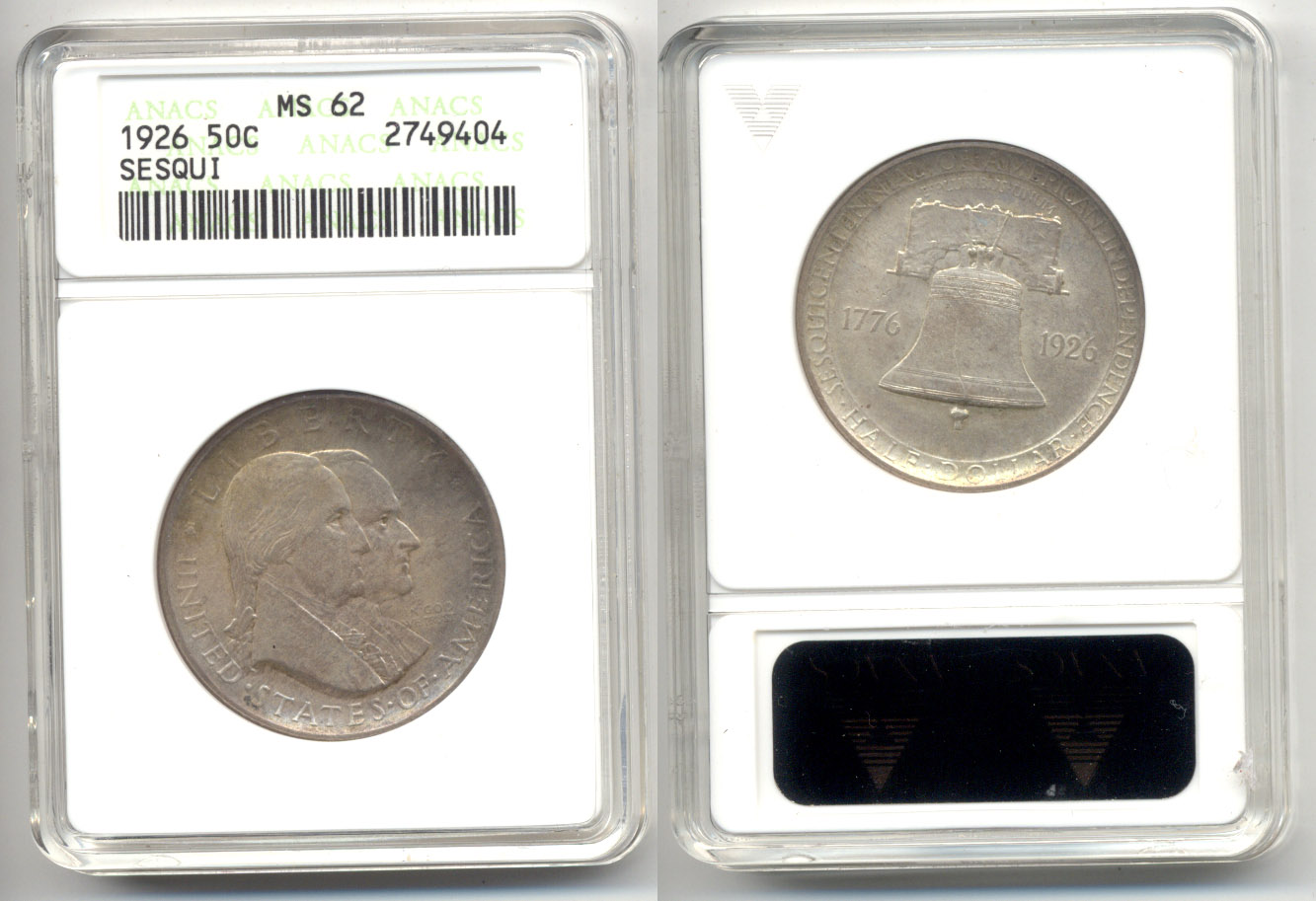 1925 Sesquicentennial Commemorative Half Dollar ANACS MS-62