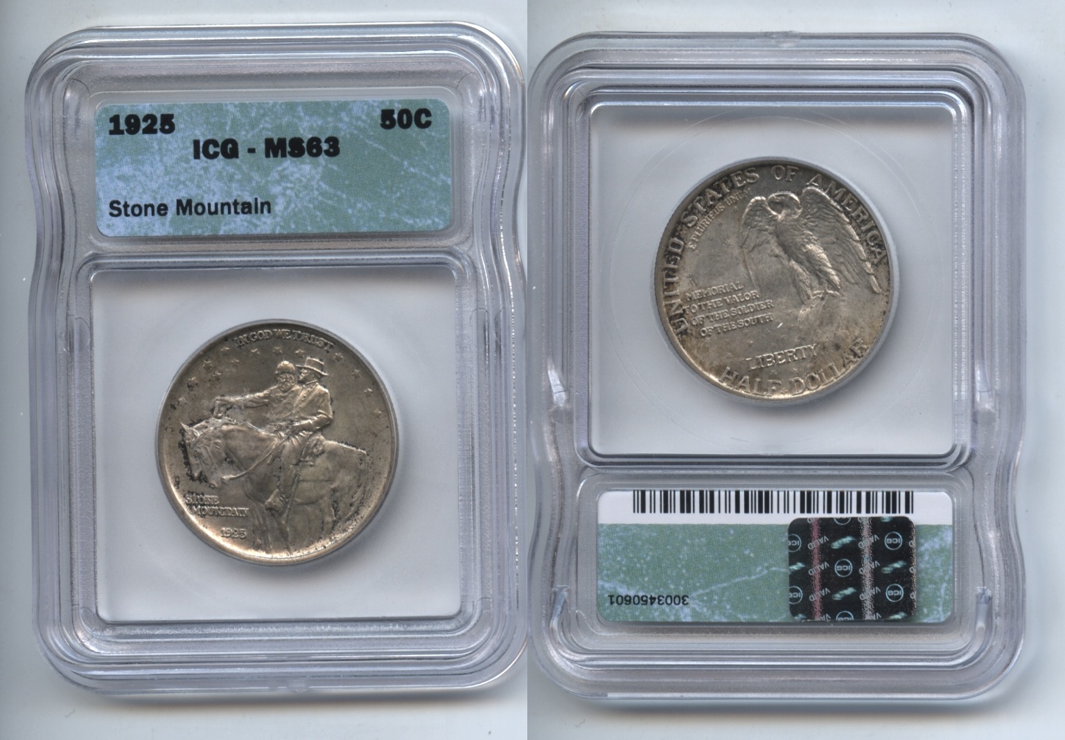 1925 Stone Mountain Commemorative Half Dollar ICG MS-63