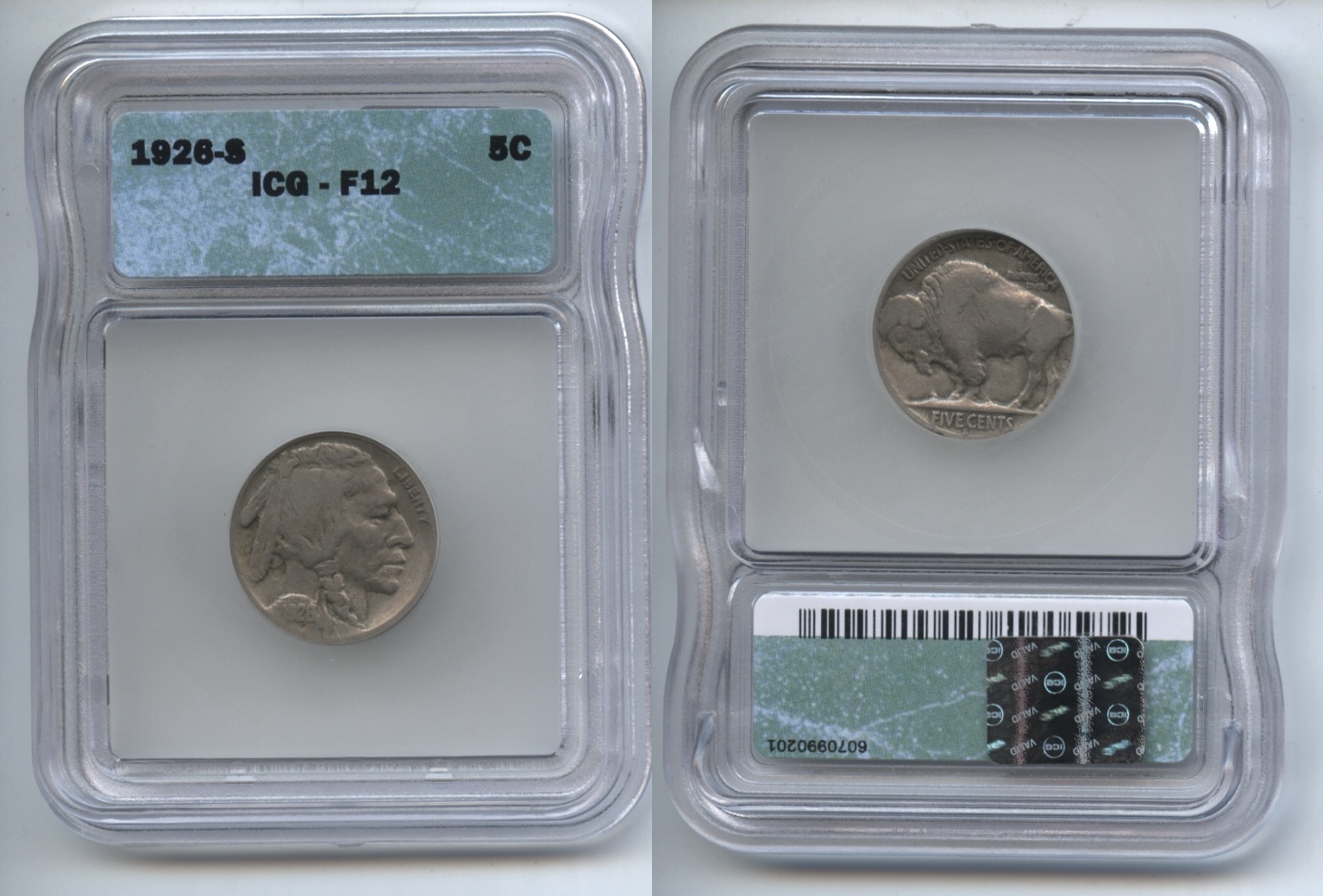 1926-S Buffalo Nickel ICG Fine-12 #a