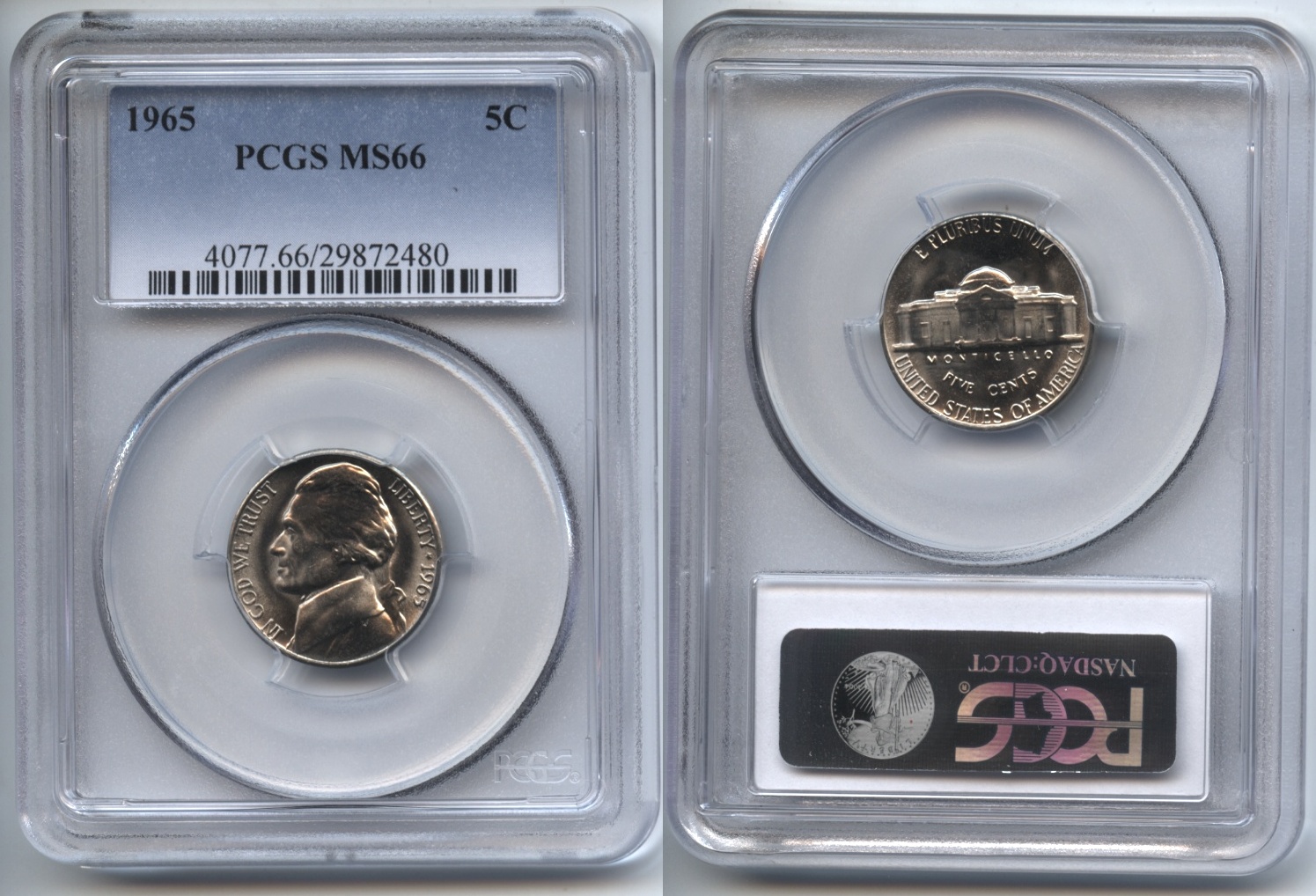 1965 Jefferson Nickel PCGS MS-66 #a