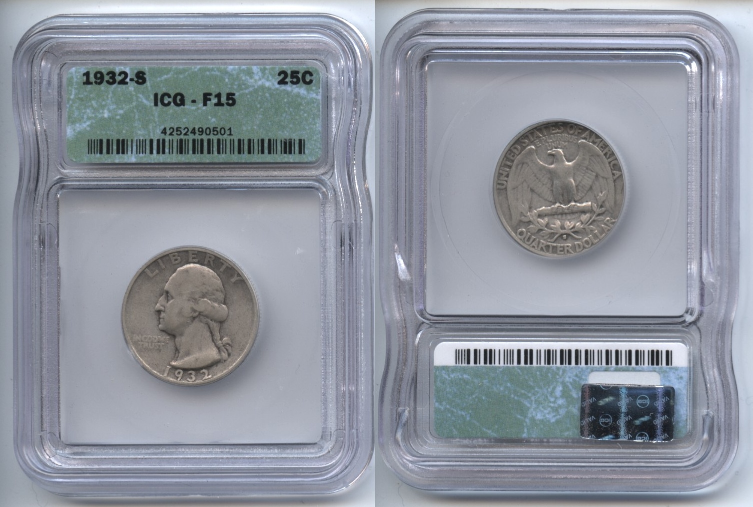1932-S Washington Quarter ICG Fine-15