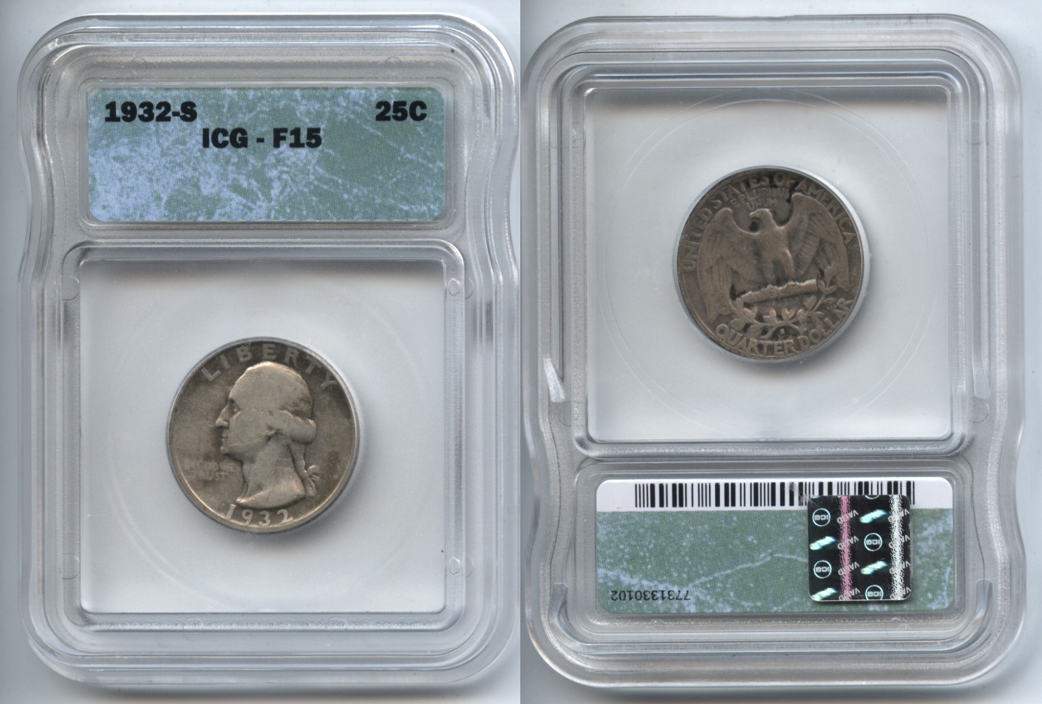 1932-S Washington Quarter ICG Fine-15 #a