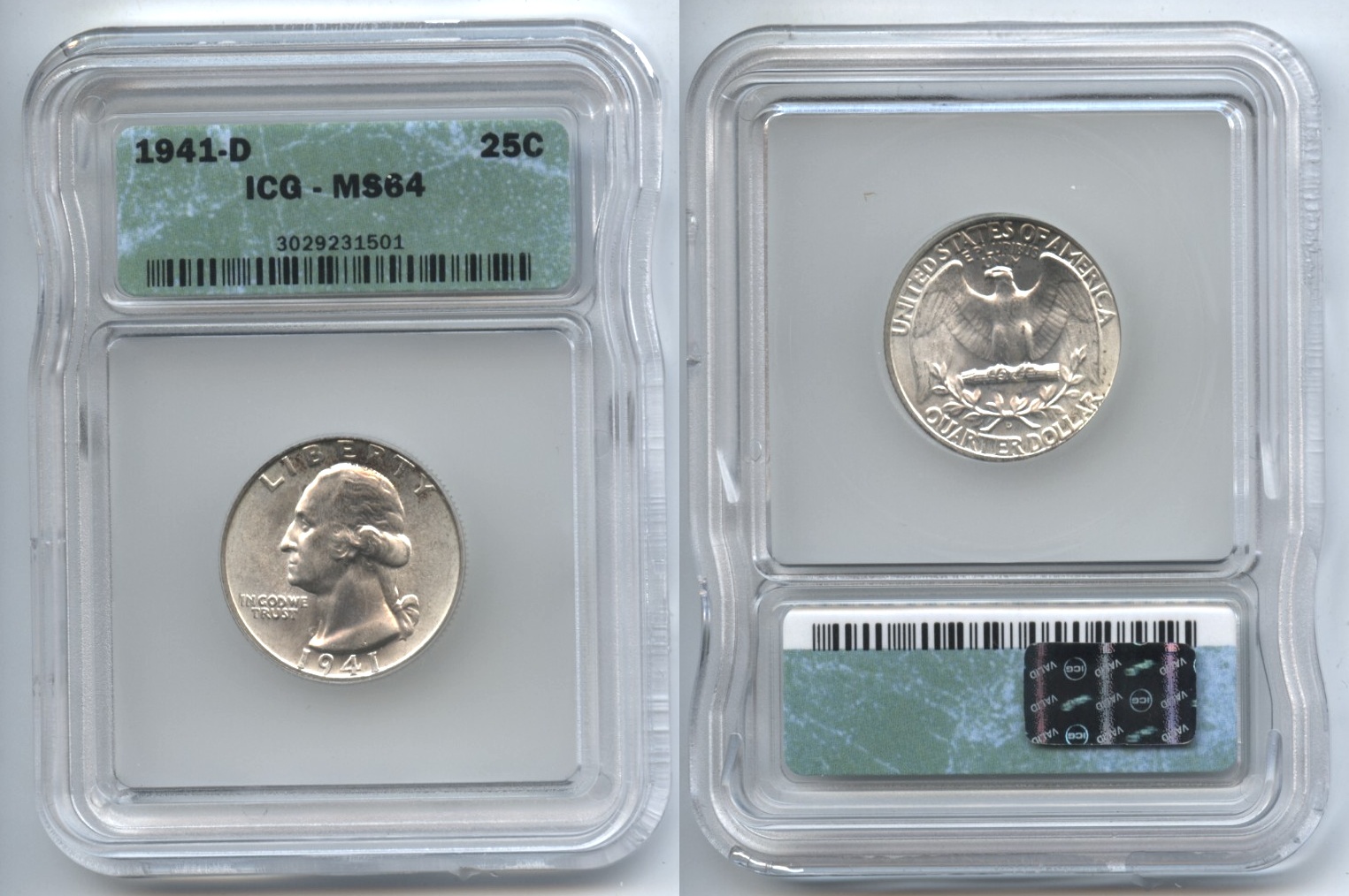 1941-D Washington Quarter ICG MS-64
