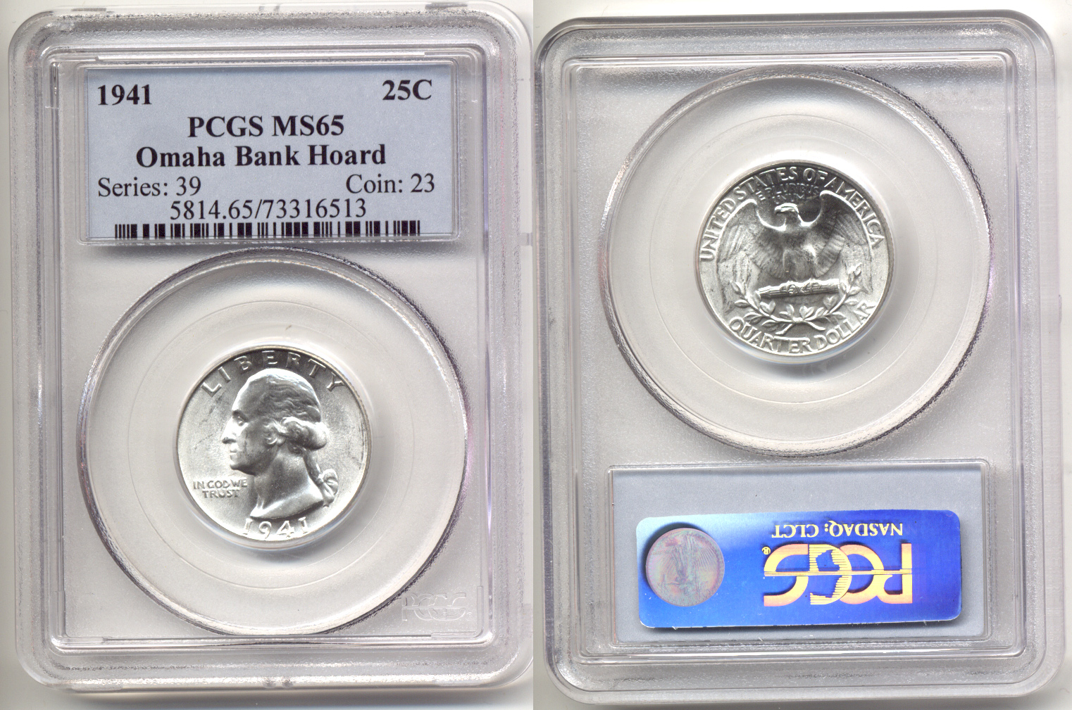 1941 Washington Quarter PCGS MS-65 b